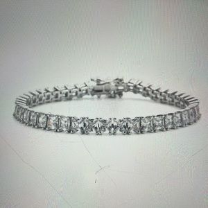 Lustro Stella Finest CZ Tennis Bracelet in Sterling Silver.  NWT